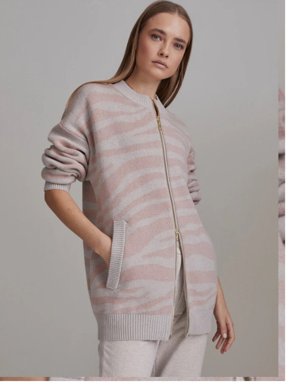 VARLEY Size L Oversized Mayberry Cardigan Sweater